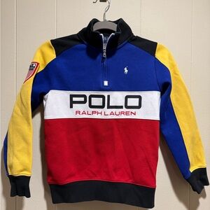 Polo Ralph Lauren 1/4 Zip Fleece Multicolor Sweater